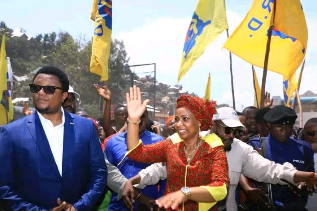 Sud-Kivu : Marie Olive Lembe Kabila est arrivée à Bukavu en mission de compassion et de solidarité avec les femmes et les sinistrés de diverses calamités
