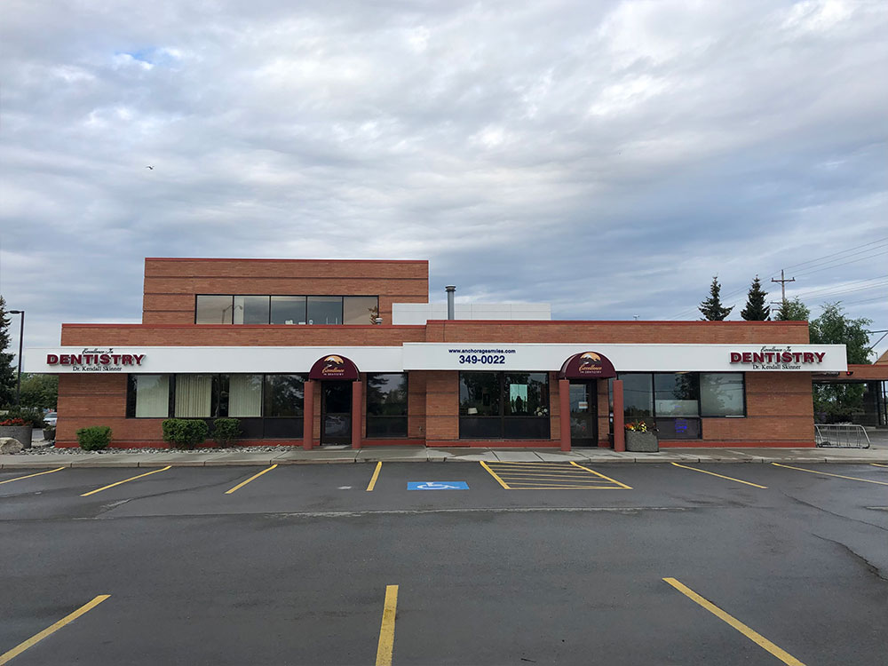 Outside of building at Excellence in Dentistry in Anchorage
